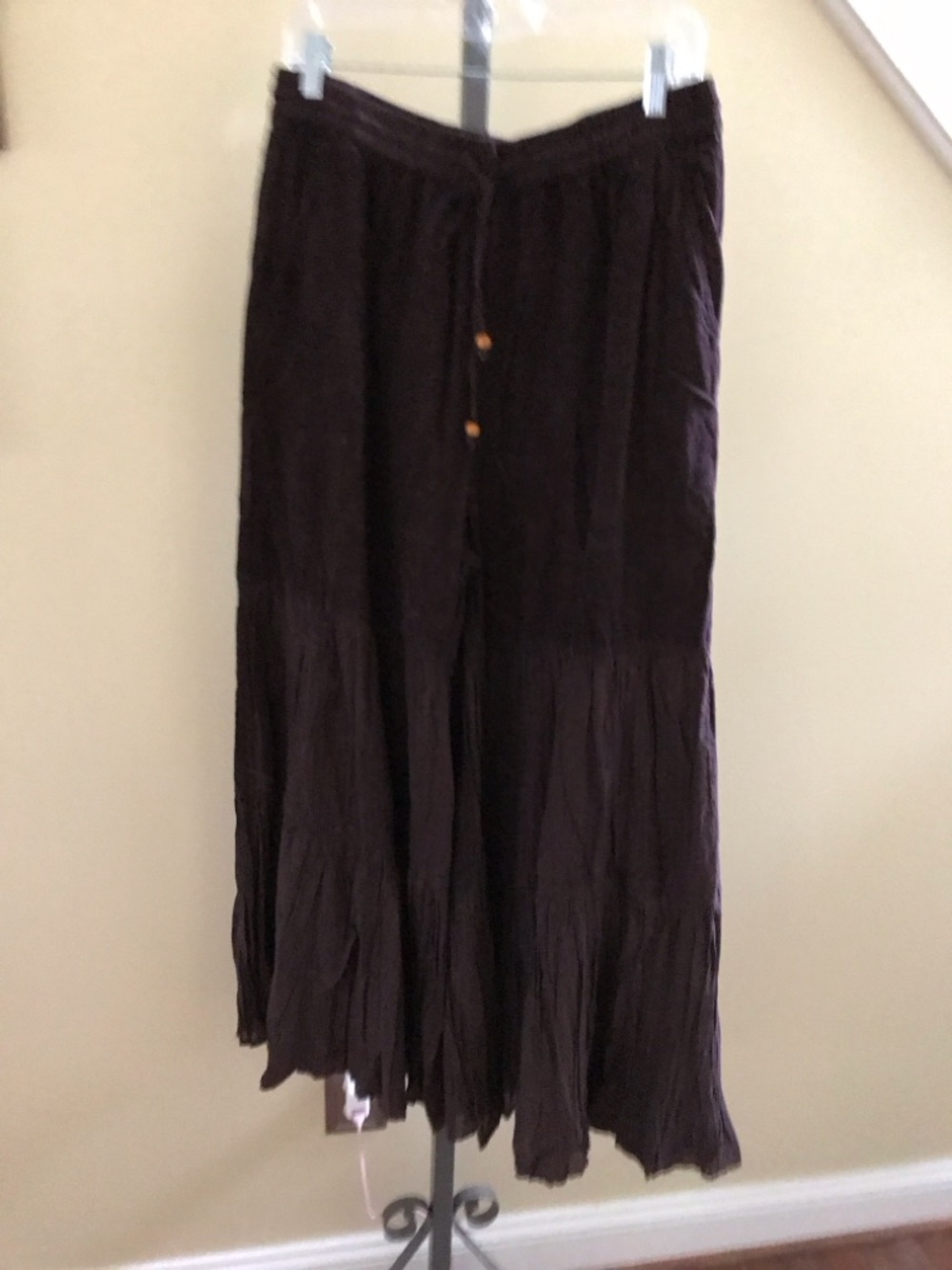 YOUNG THREADS NWT Pants Chocolate Brown Lightweight Mixed Fabric Size Xlarge